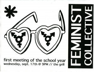 Flyer for the first meeting of the 'Feminist Collective'. Courtesy of the Feminist Collective. 