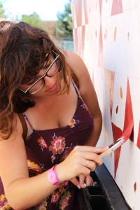 Raya Lieberman is a freshman photography student who was very excited to participate in the construction of the float.
