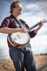 Sam Zickefoose-Armstrong jamming on the banjo. Photo by Jessie Leigh