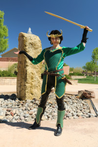 Store owner Bek Miller poses in her Loki cosplay. Photo courtesy of Bek Miller.