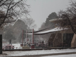 Dismal Snowy day at SFUAD. Photo by Christy Marshall