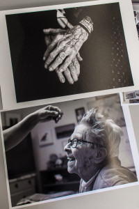 Two photographs from Pam Houser's BFA, "Jody Ellis: Aging, Loving, and Wisdom." Photo by Marco Rivera.