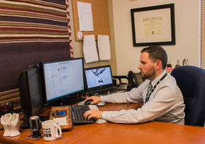 Ryan Davis, the director of student life, oversees numerous departments on campus. Photo by Yoana Medrano.