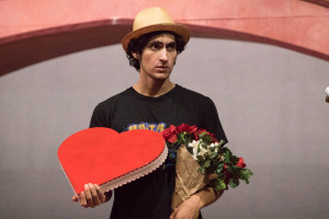 Niko'a Salas is playing Valentine and the Officer in the Performing Arts Department's version of Shakespeare's Twelfth Night. Photo by Chris Dorantes