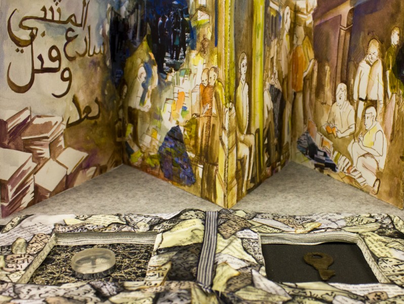 The collected books from the participating artists were created using various mediums which convey the fragility and strength of those affected by the bombing.
 
