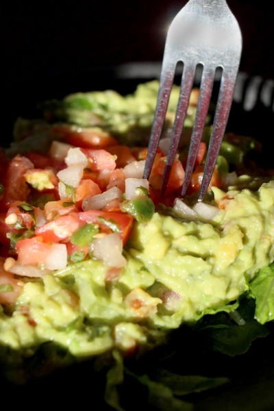 Guacamole is a Mexican sauce made with avocados. It is an excellent complement for tacos and chips. 