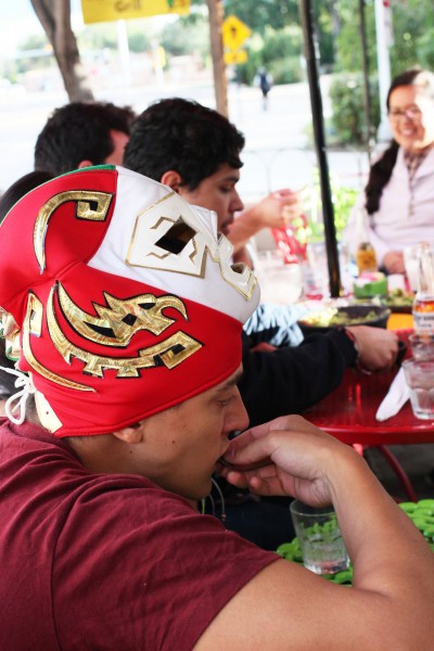 Even though Luiz Cavalcanti is Brazilian, he was very excited to be a part of the dinner. While he wore a traditional “Lucha Libre “ mask he enjoyed the food and drinks.
