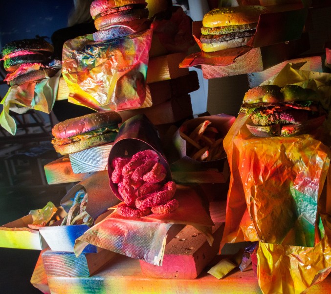 Loud colors on hamburgers? It’s your happy meal on acid.