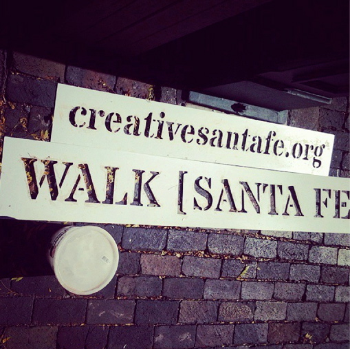 WALK [Santa Fe] stencil. Photo by Katelyn Peer