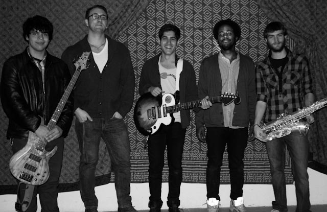 Ruder and the Shockwaves members: Nick Quintero, Marcus DiFillipo, Matt Ruder, Darrell Luther, Daniel Mench-Thurlow