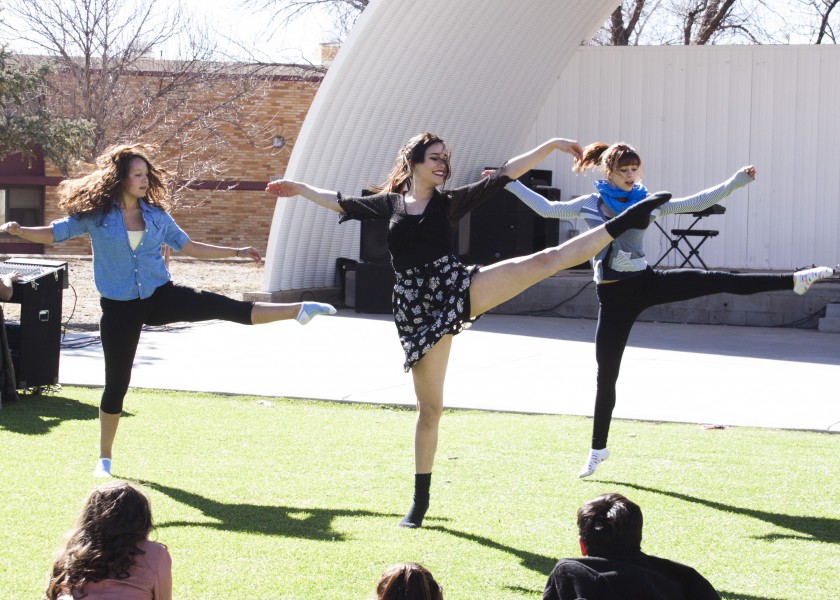 Alex Chavez, Stephanie Martinez and Marisa Melito performed a dance at 41 Seconds