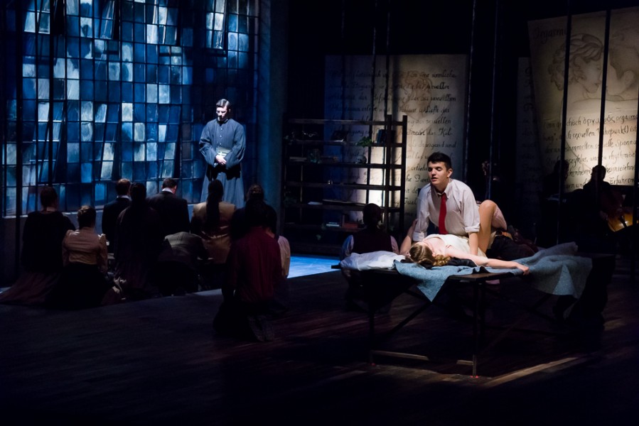 A scene contesting the forces of good and evil in Spring Awakening. Photo by Luke Montavon 