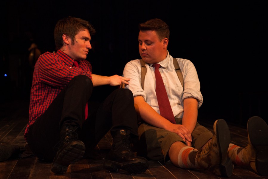 Alan Littlehales and Daniel Hagy share a moment onstage. Photo by Amanda Tyler. 