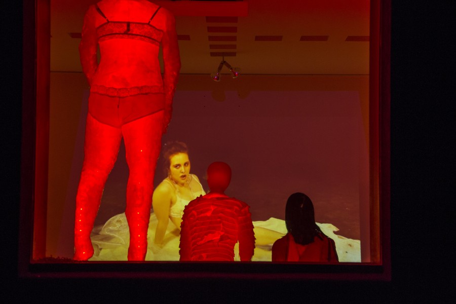 The red light district experience at home! Photo by Bego Aznar 