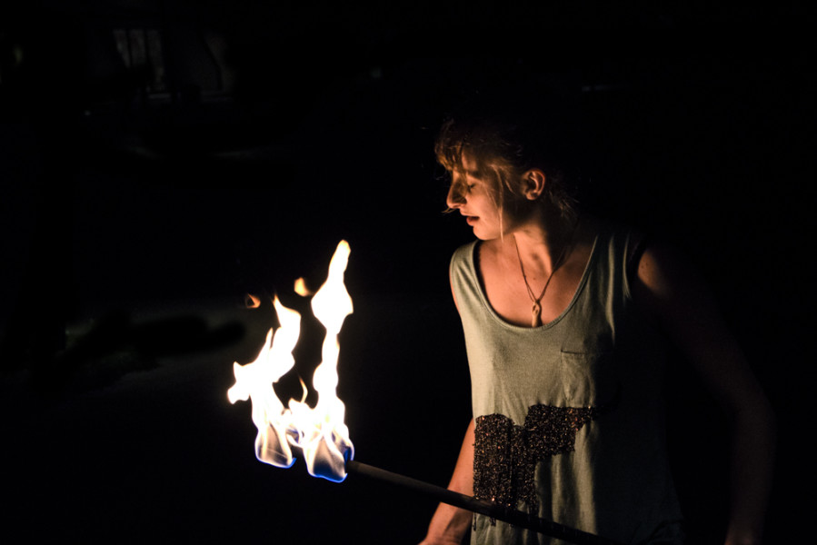 Amy starts her “burn.” Photo by Jake D’annunizo.
