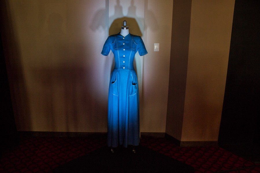 This was an outfit Greer Garson wore for a color screen test during the movie Blossoms in the Dust, created by Metro Goldwyn Mayer.
