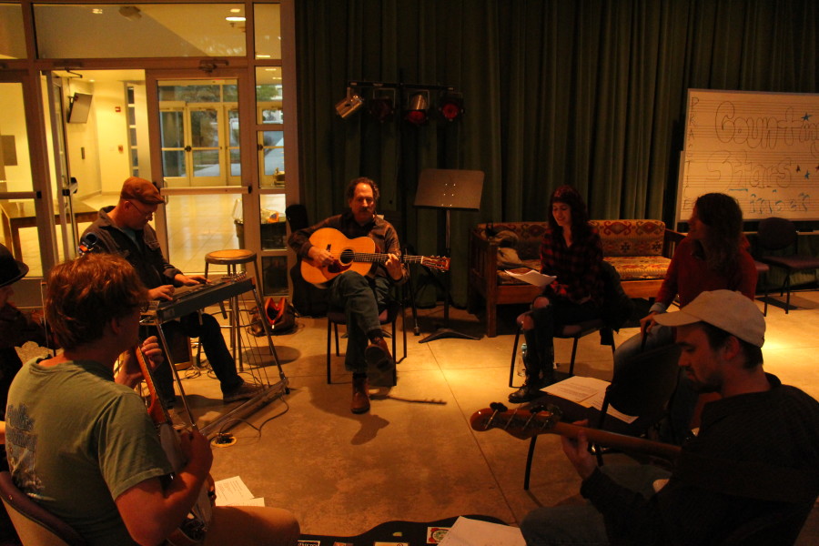 Rehearsals with the CMP Department practicing the music being featured in “Oasis Motel.” Photo by Zack Eatmon-Ponciano