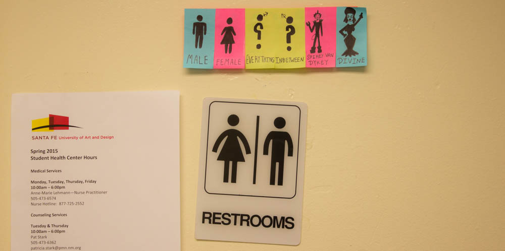 Gender Neutral Bathroom Signs. Photo by Kyleigh Carter