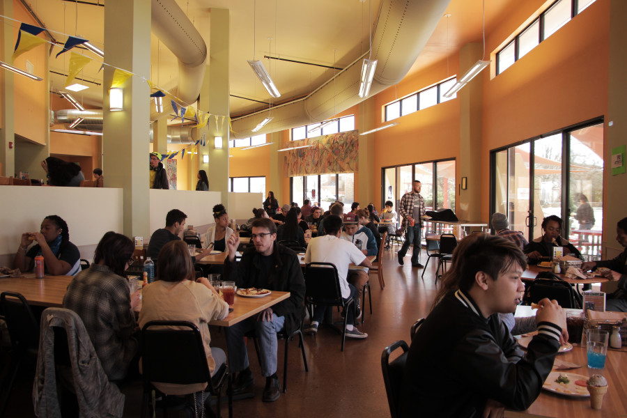 Santa Fe University of Art and Design at lunch time in the cafeteria. Photo by: Cydnie Smith-McCarthy