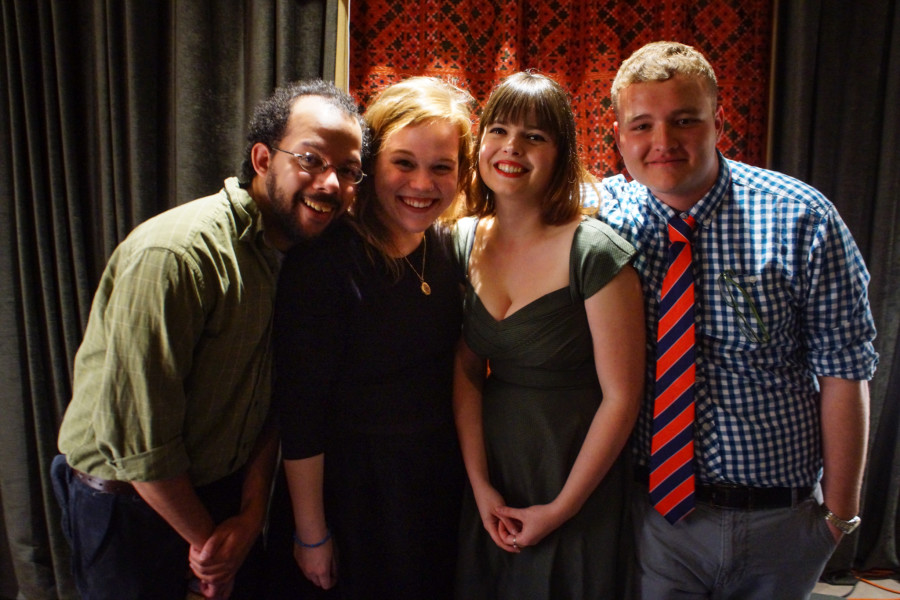 From left, ‘The Young Professionals’ Brandon Brown, Jacey Ellis, Zoe Baillargeon and Nick Martinez on April 14, 2015. Photo by Luke E. Montavon