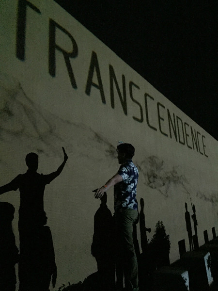 OVF attendees interact with Transcendence. Photo by Julia Goldberg