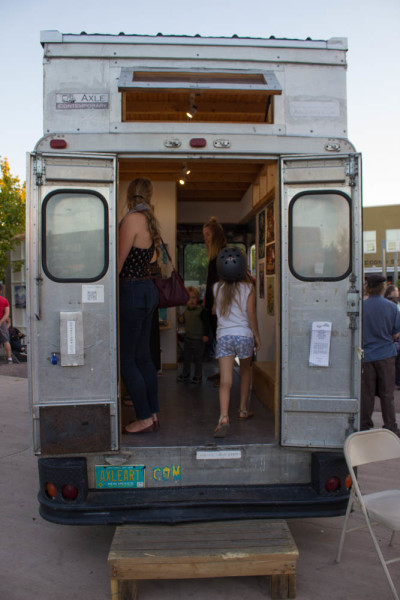 Axle, the mobile gallery space, was open to the public. Photo by Kyleigh Carter. 