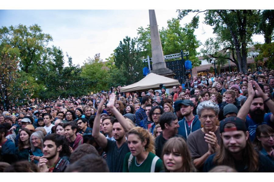 Over 3,000 people gathered on the plaza to see Beirut preform on Sunday. Photo by Forrest Soper.