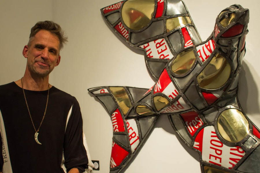 Don Kennell stands next to his favorite piece.  Photo by Christy Marshall