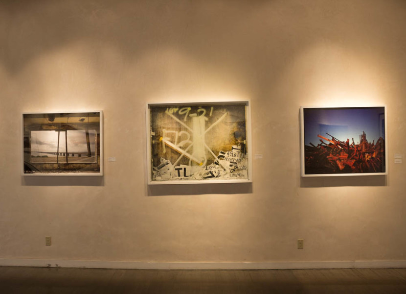 Three pieces from the show Remnants by Stephen Wilkes. Photo by Kyleigh Carter.