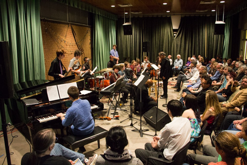 New Mexico School for the Arts performs its spring Jazz Ensemble. Photo by Jason Stilgebouer