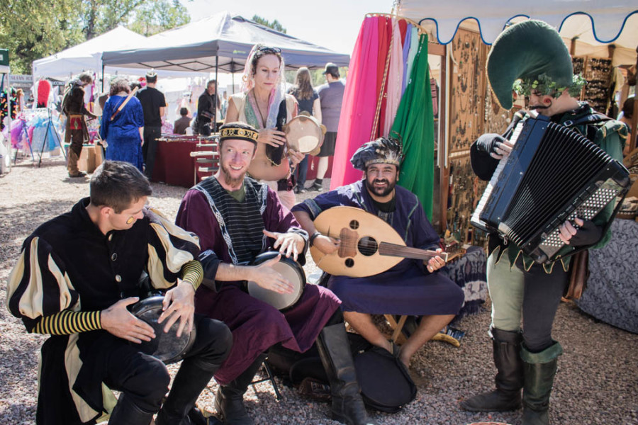 Musical group “The Klan” along with Clan Tynker play period music at the Santa Fe Renaissance Fair Sept. 16. Photo by Chris Dorantes