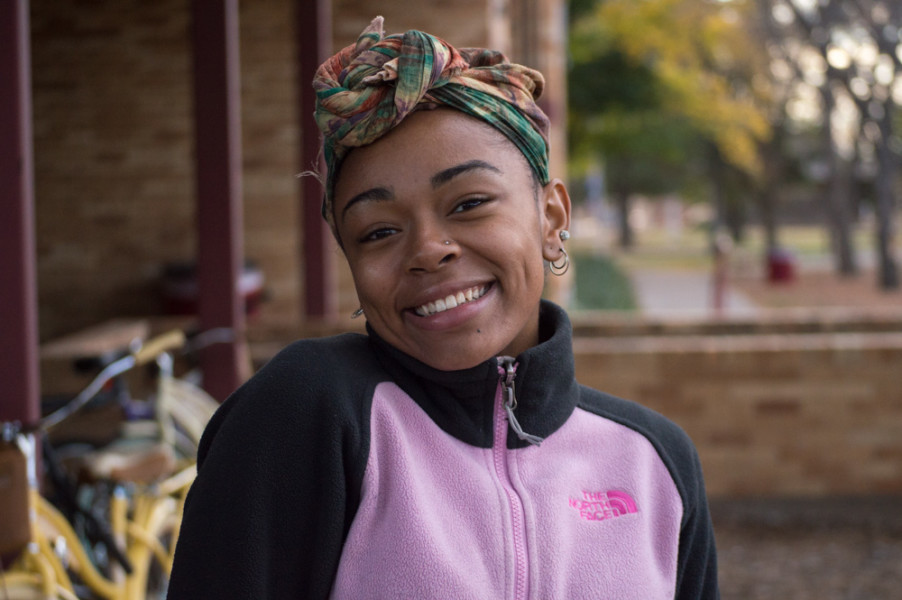 “I’m terrified for my friends and family. There is so much hate, and I don’t understand why.” Tranell Brown, business major. Photo by Jennifer Rapinchuk