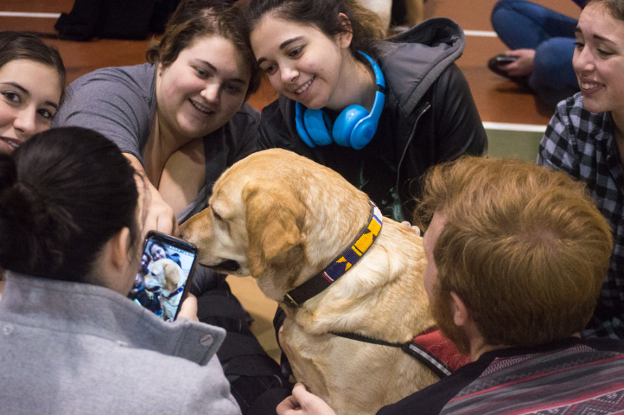 Students cannot pass up the opportunity to share their happiness with the Internet. Photo by Jennifer Rapinchuk.