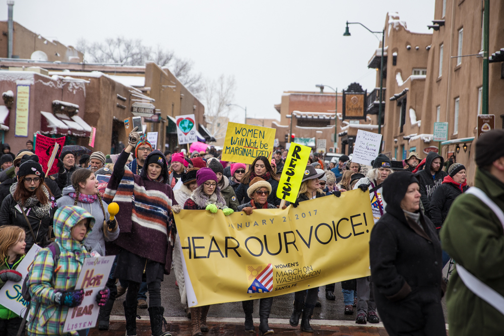 Thousands took to Santa Fe streets for the women's march. The Jackalope