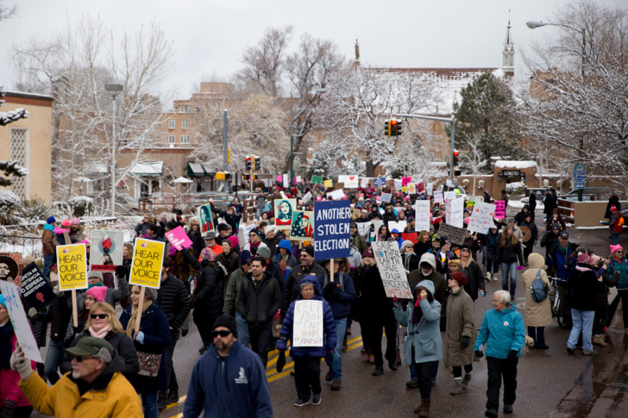 Thousands took to Santa Fe streets for the women's march. The Jackalope