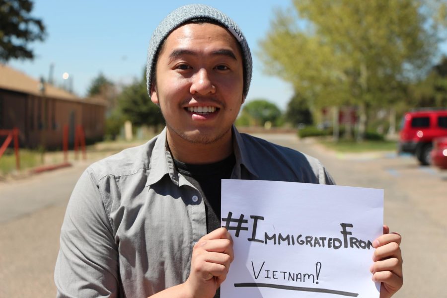 Philip Hoang participates in the hashtag movement #immigratedfrom