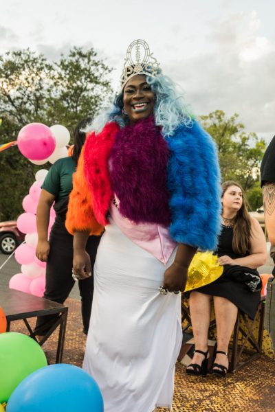 Coco Caliente aka Malcom Morgan is excited for the parade to begin. Photo by Sasha Hill