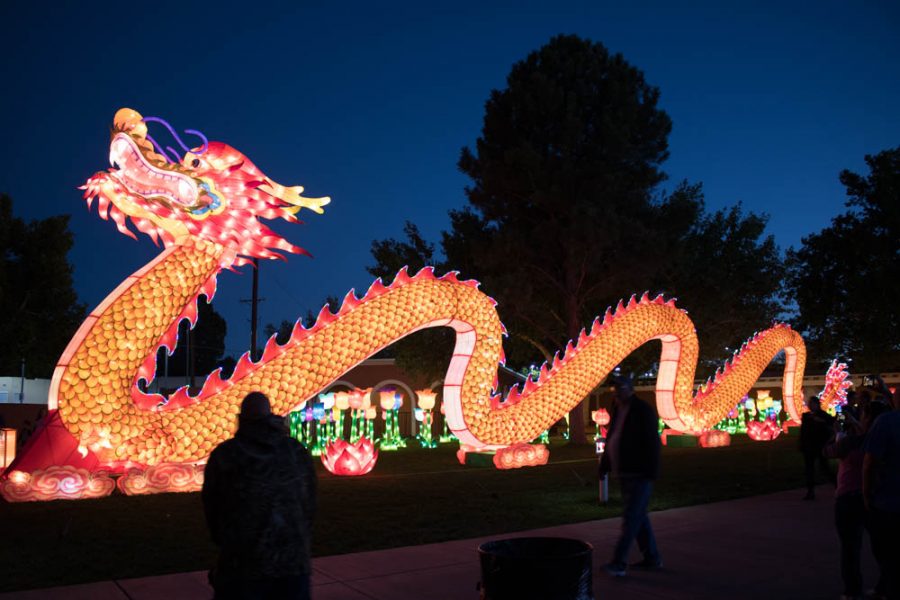 A huge dragon is the center piece at the Chinese Lantern Festival. Photo by Chris Dorantes