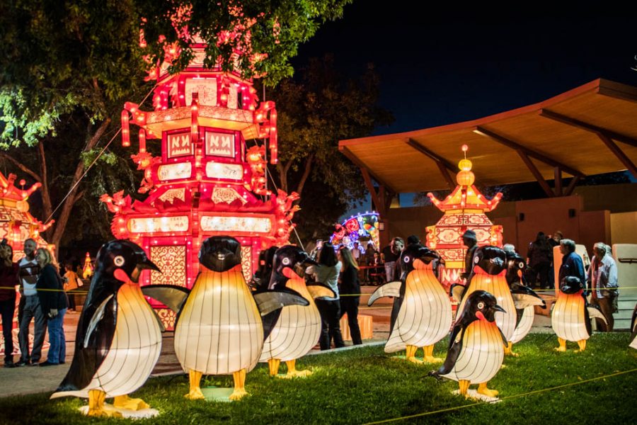 Penguins welcome you to the Chinese Lantern Festival. Photo by Chris Dorantes