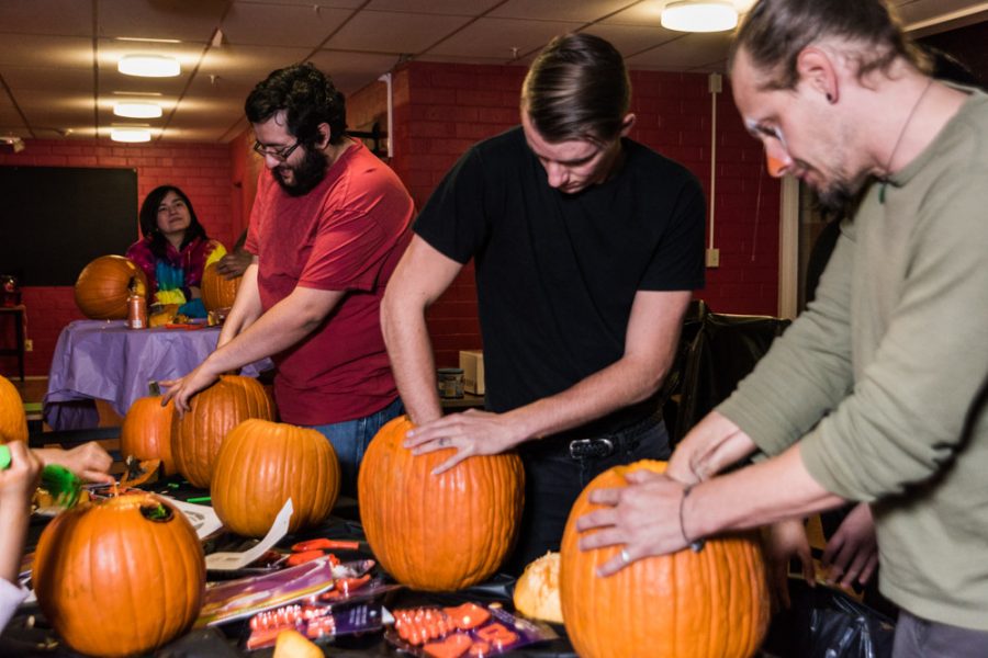 Time to take out the pumpkin guts. Photo by Sasha Hill
