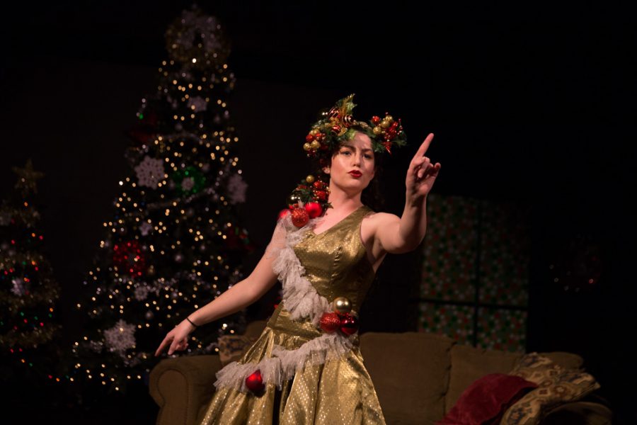 The unique character ‘spirit of Christmas’ is performed by Audrey Clark. photo by Jason Stilgebouer