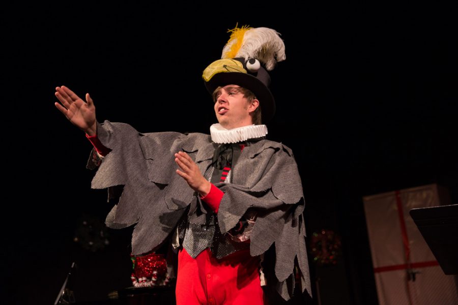 Isaac Tipton Synder has a unique comical character as a penguin during the ‘The Semi-Amazing, Sort of Sensational, Almost Unbelievable Christmas Spectacular’ photo by Jason Stilgebouer.
